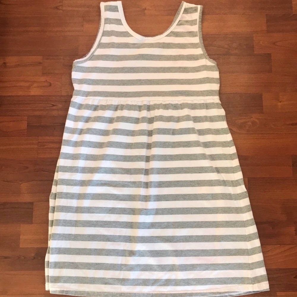 Grey Stripe Tank Dress